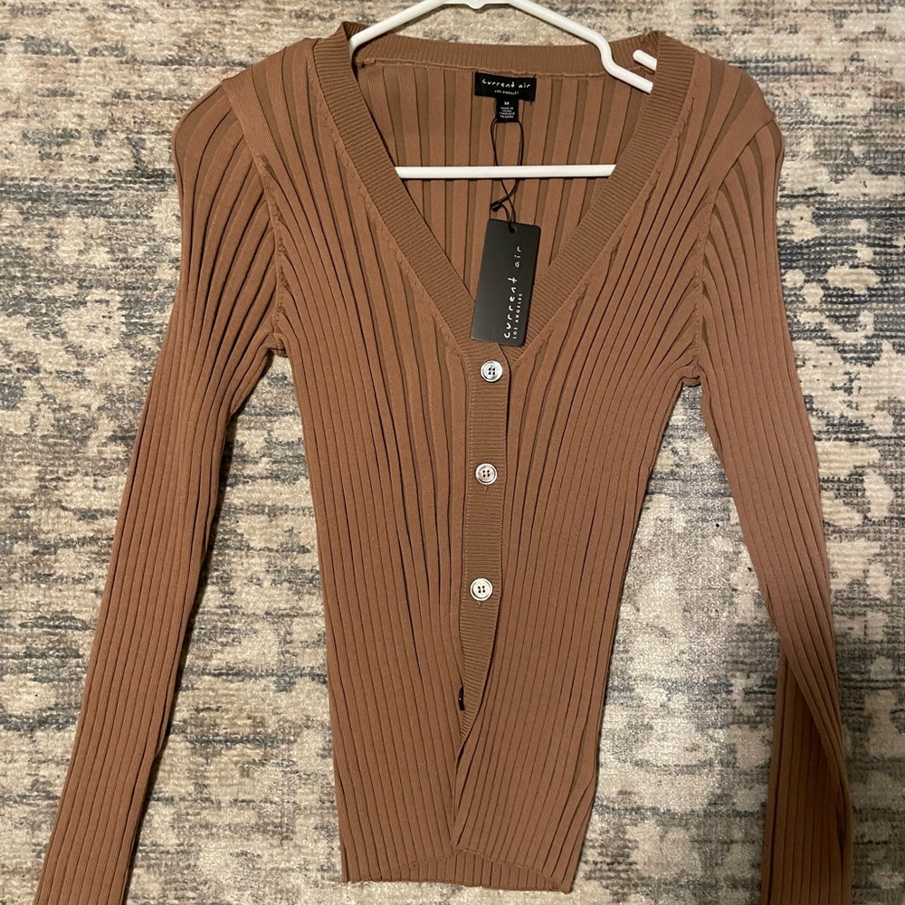NWT Current Air Brown Button Down